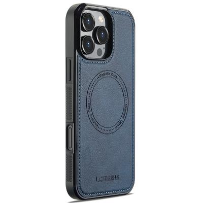 LC.IMEEKE Для iPhone 16 Pro Магнитный чехол Совместимый с MagSafe Кожа+ТПУ Задняя крышка