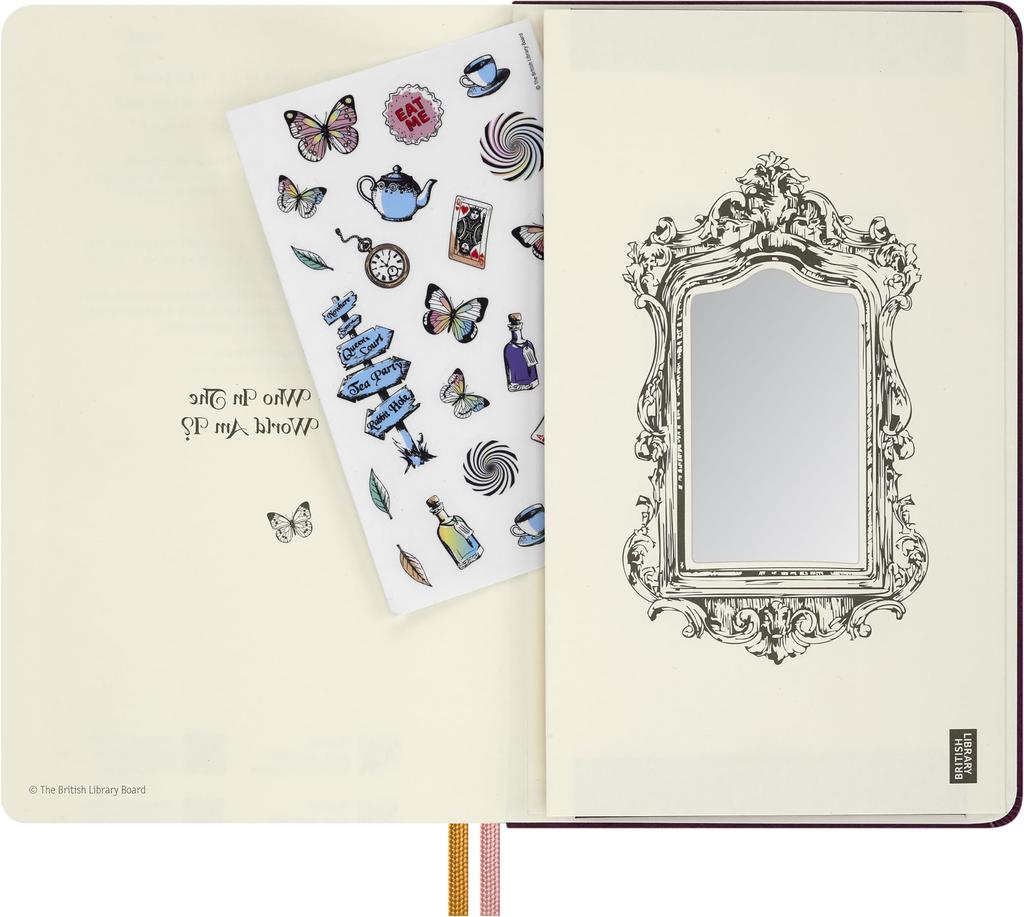 Moleskine x Alice in Wonderland Queen of Hearts Large Size x Burgundy LEAL02QP062 Notebook, (13cm 21cm), Plain,