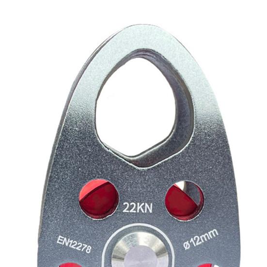Climbing Fixed Plate Micro Pulley 28KN General Purpose Small Metal Single Sheave Hauling Pulley for Rock Climbing Aloft Work Rappelling Rescue