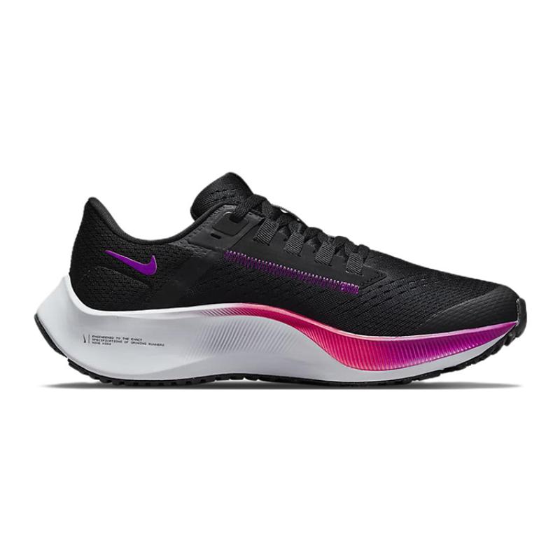 Nike Pegasus 38 Slip Resistant Cushioning Abrasion Resistant Low Top Running Shoes Black Purple Kids' Sneakers CZ4178-021