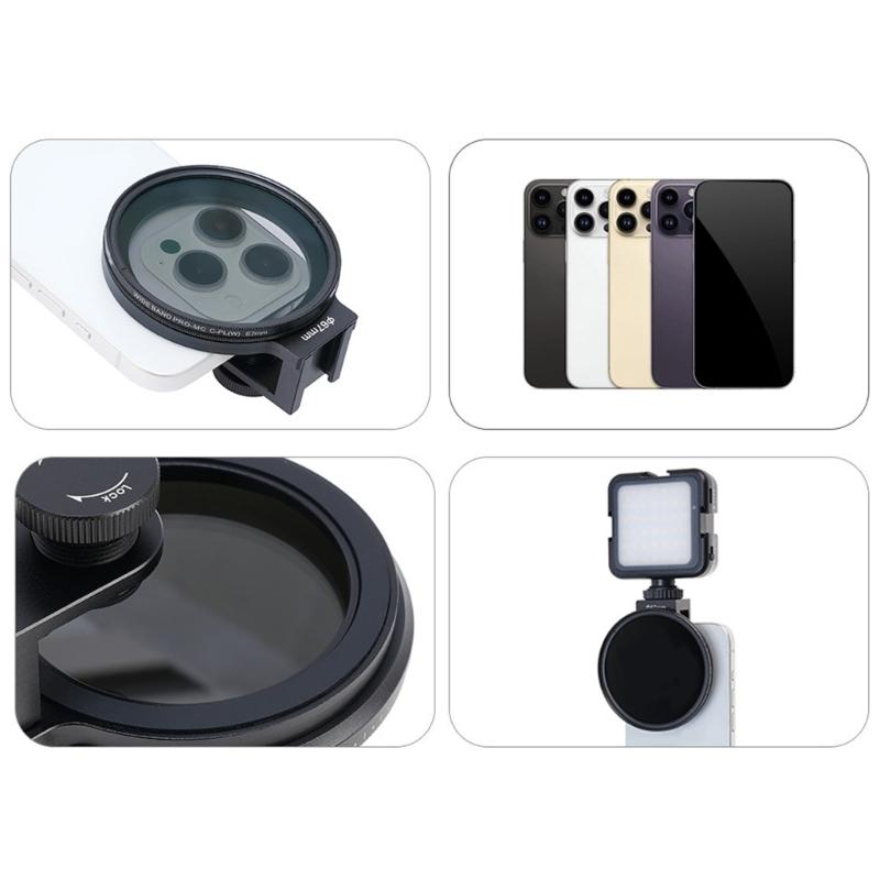 Versatile 67mm Mobile Lens Filter Mount Smartphone Filter Bracket Action Camera Accessories Suitable for Phone 14/15