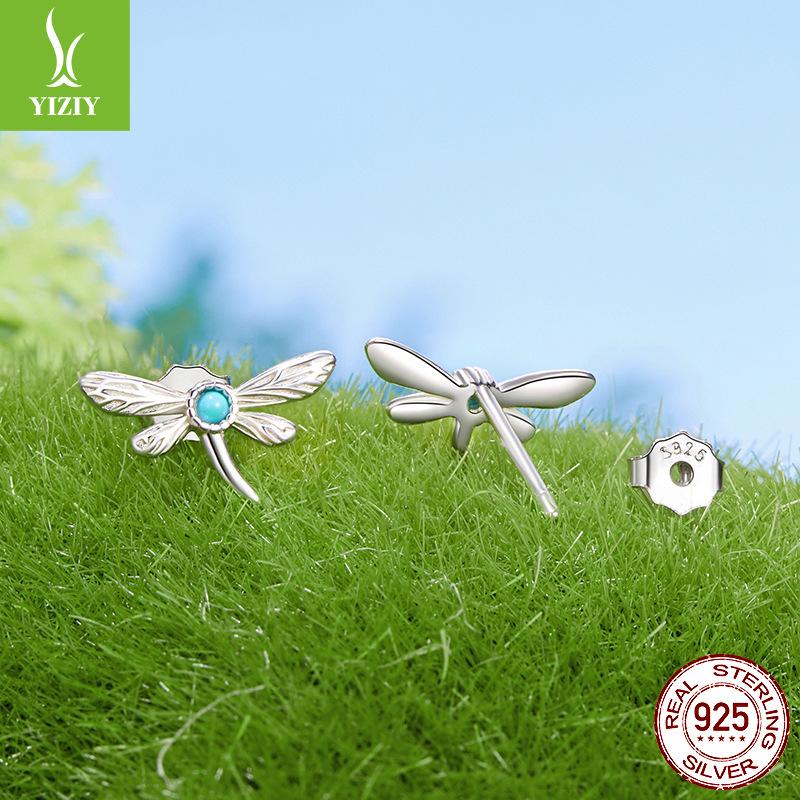 Turquoise Dragonfly Earrings Women'S Exquisite Premium S925 Sterling Silver Fun Earrings Source