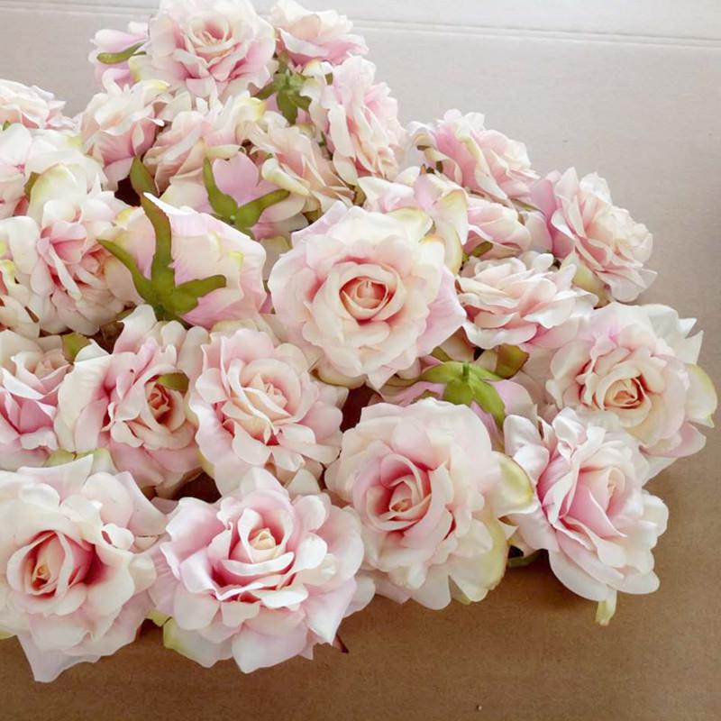 10 шт. искусственных цветов Real Touch, головка 10 см, венок своими руками, подарочная коробка, шелковые цветы для свадебных украшений, украшения стола для детского душа