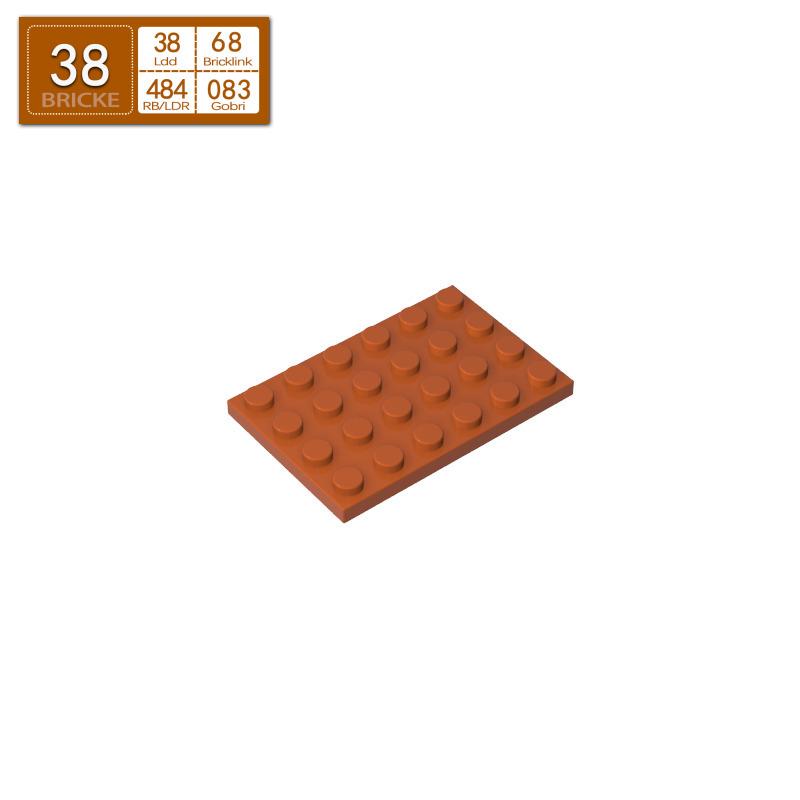 BRICKE Zhuan Ke 4x6 Plate Compatible with Lego MOC Building Blocks Puzzle Teaching Aids.