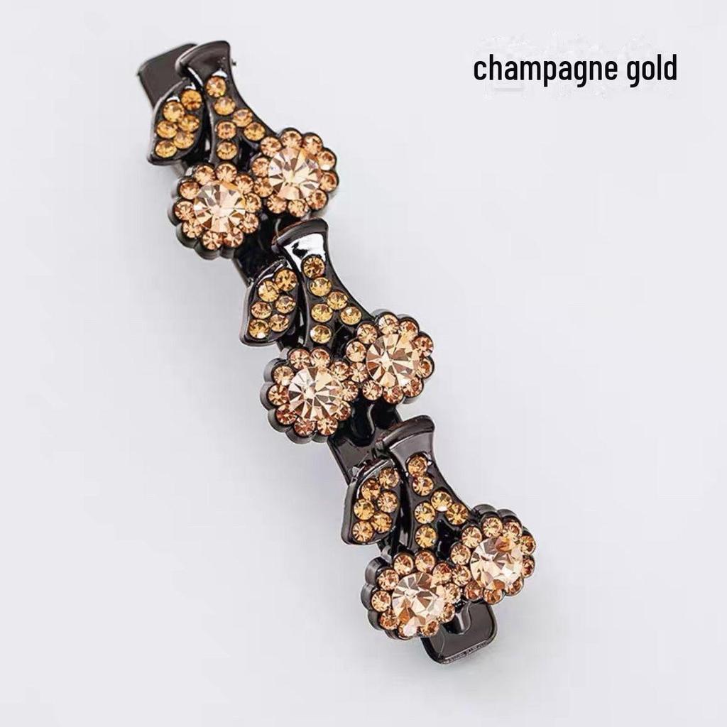 Плетеная шпилька для волос Cherry Rhinestone - корейский стиль, элегантная универсальная боковая заколка для челки 