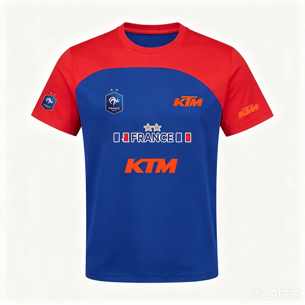 KTM Франция Чемпионат мира по футболу 2026 Футбольная футболка KTM Совместно брендированная футболка для мужчин