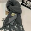 Double-sided Cashmere Scarf Female Warm Couple Medium and Long Scarf Solid Color Shawl
