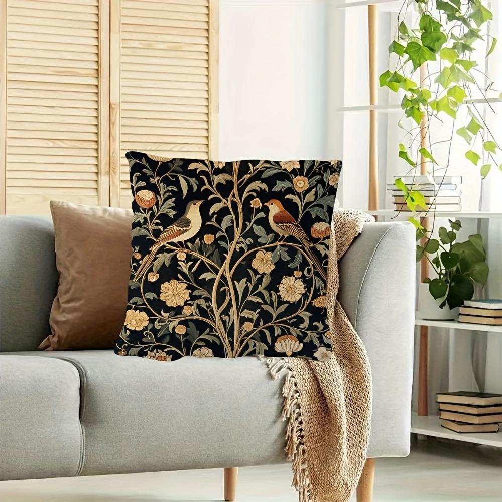 1 Наволочка в стиле Уильяма Морриса с природным рисунком