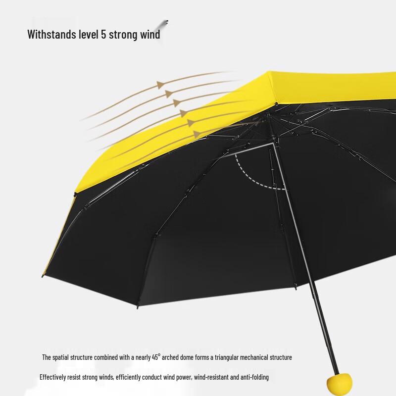 Mido M5201 Five-Fold Mini Capsule Portable UV/Rain Umbrella