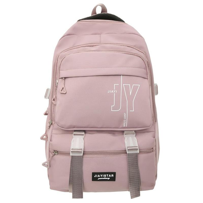 Школьный рюкзак для средней школы, женский рюкзак с буквенным принтом, большой вместимости, дорожный рюкзак