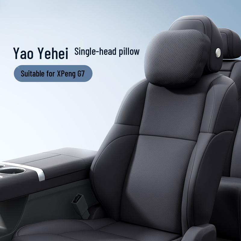 XPeng G7 Headrest Lumbar Support & Neck Pillow Set - Essential Car Accessories for Comfort & Interior Decoration.