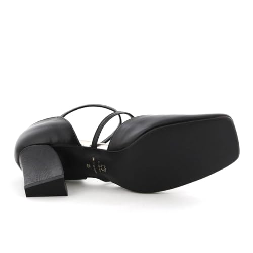 HIMIKO/Химико/Раздельные туфли-лодочки с двойным ремешком/641325 Черный 225