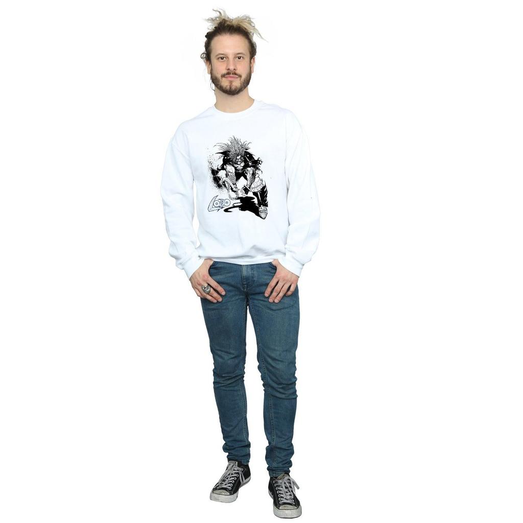 DC Comics Mens Lobo Sketch Sweatshirt