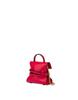 Moschino Tie Me Soft Leather Mini Keyring Bag Red