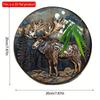 2d Flat 20*20cm, Majestic Moose and Nature Scene, Round Wooden Wall Art, Outdoor Decor, Wooden Wall Sign, for Home, Kitchen, Bedroom, Bar.