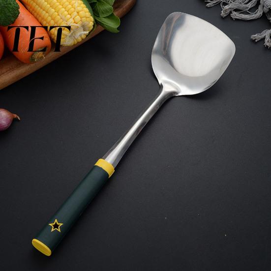 Professional Metal Cooking Gadget Stainless Steel Kitchen Utensil, Spatula Ladle Slotted Turner Rice Spoon, Durable Colander Spoon Heat-Resistant Soup