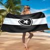 Shield With Star Emblem Printed Microfiber Beach Towel, Soft And Absorbent, Quick-Dry, Ideal for Summer Travel, Beach Essential, Swimming Pool