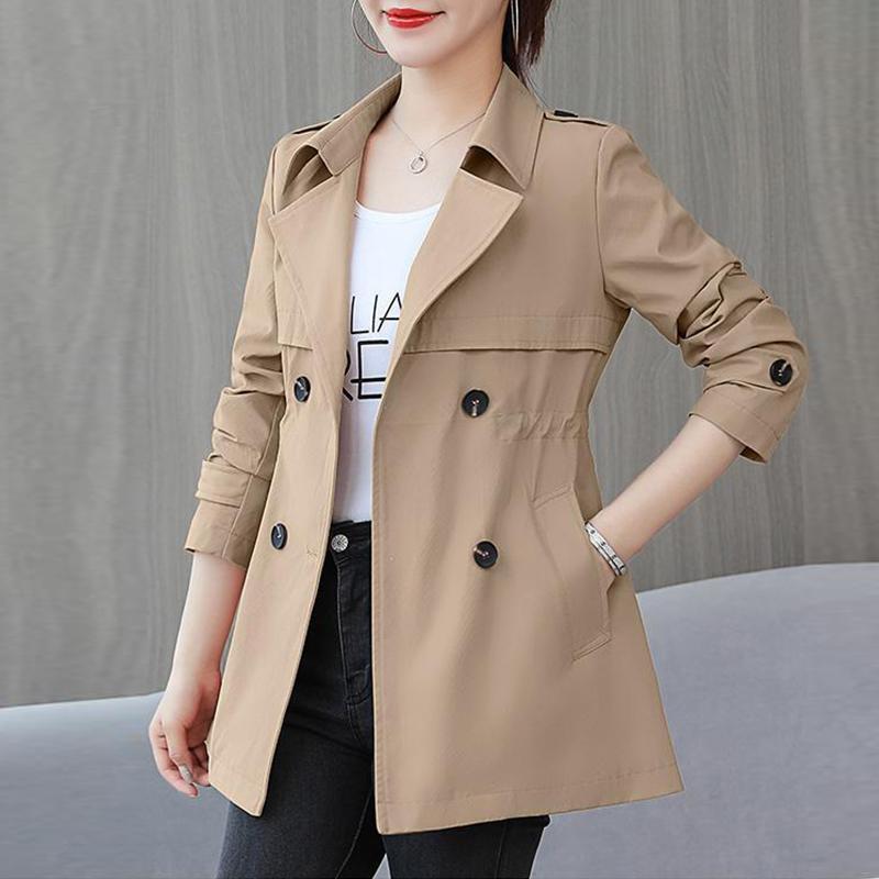 Осенняя женская куртка с длинным рукавом, тонкие пальто, повседневная ветровка, женские куртки, тонкое модное базовое пальто, верхняя одежда