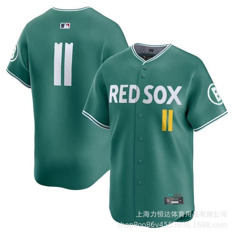Mens Boston Red Sox MLB Baseball Jersey Short Sleeve Embroidered 11 16 34 Team Sports Top