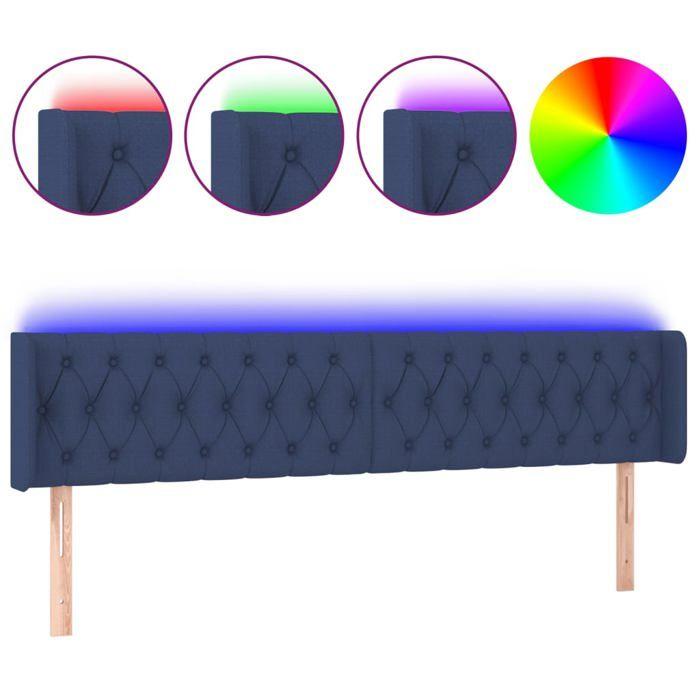 VidaXL LED Headboard Bedroom Furniture Double Bed Accessory Head of Bed Frame Interior Blue 3123592