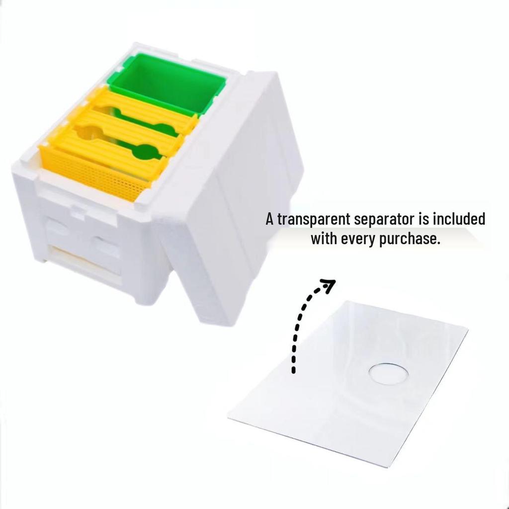 Пенопластовый мини-улей для разведения маток и опыления пчелами с пластиковой кормушкой