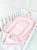 Cocoon nest cotton wrap with ruffles (powder pink)