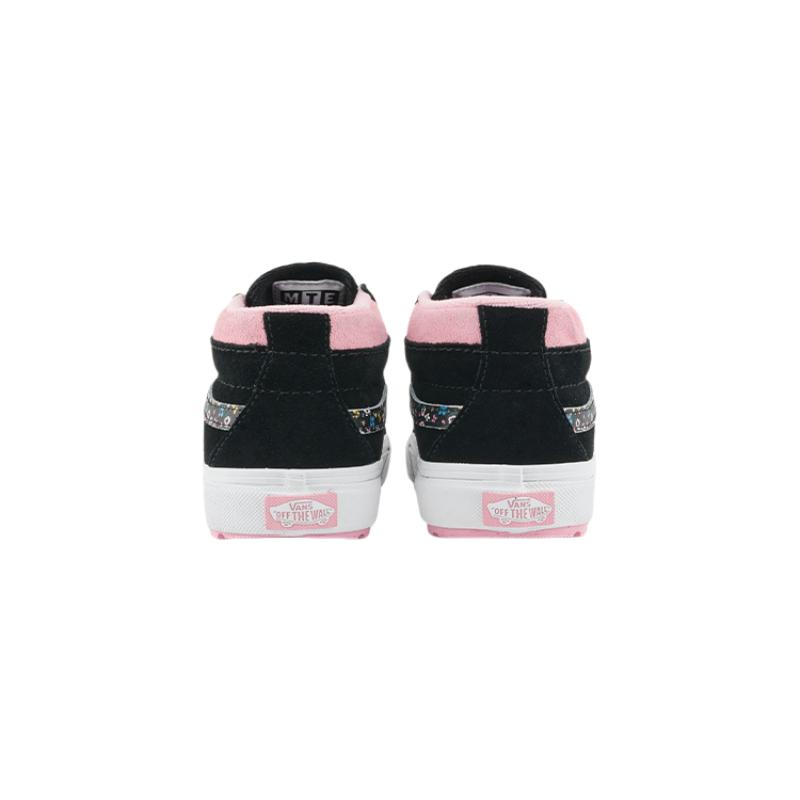 Vans Sk8 Mid Reissue Comfortable Shock Absorption Durable Breathable Mid-Top Kids Skate Shoes Kids Sneakers Black VN000D10B9P