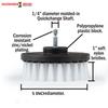 5 Inch Soft White Nylon Drill Brush with Quick Change Shaft Scratch Free Scrubbing for Fiberglass Tubs Boat Seats Car Carpets Upholstery