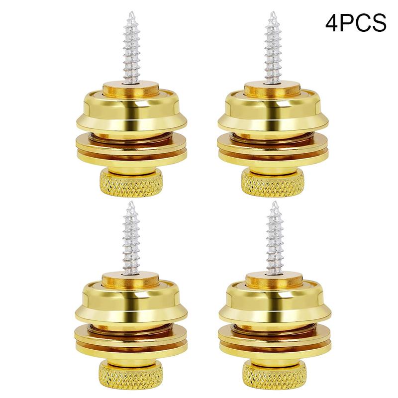Guitar Strap Lock Guitar Strap Buttons Heavy Duty Metal Button Security Straplock for Electric Acoustic Guitar Bass Ukulele