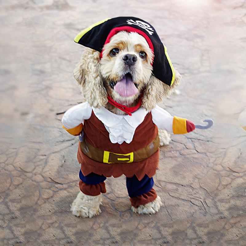 Pet Dog Costume Pirate Suit Cosplay Costume Small And Medium Dog And Cat Transformation Dress Funny Dress Puppy Costume Supplies