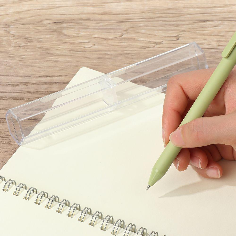 Gift Polygon Transparent Pen Box School Office Supplies Pen Storage Case