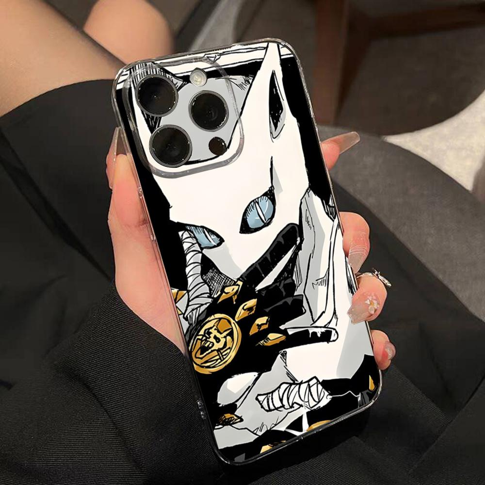 Чехол для телефона JoJo Adventure Killer Queen для iPhone 15 Pro Max 16 Pro Max 14 13 11 12 Mini Xs X Xr 7 8 Plus Se Прозрачный чехол