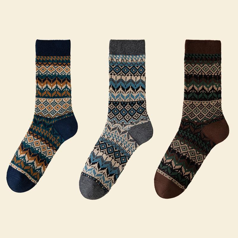 3 пары женских хлопковых носков, осенние и зимние теплые носки, толстые трикотажные носки Cabin Cozy Crew, мягкие носки, подарки для женщин, красочная мода