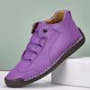 Женские высокие кроссовки для активного отдыха, розовые ботильоны, повседневные, с широким носком, фиолетово-зеленые, больших размеров