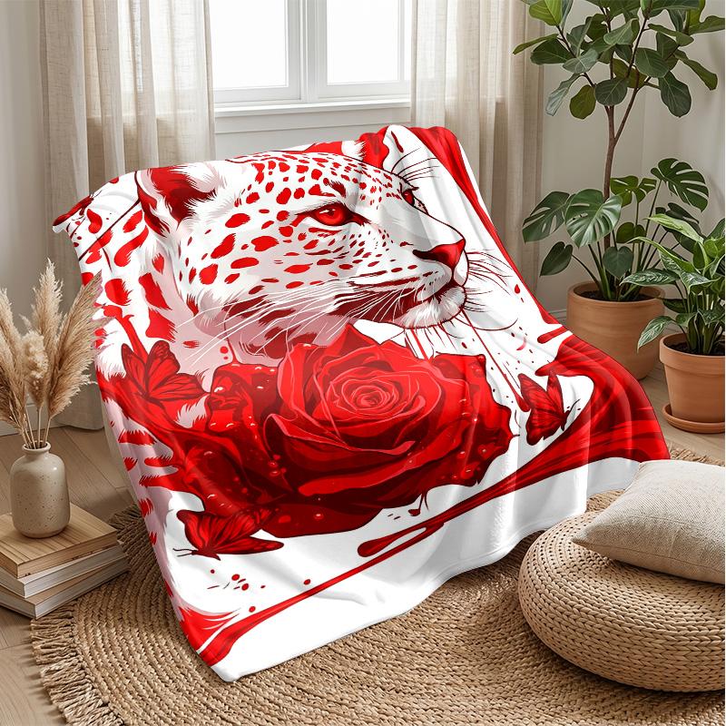 Rainbow Paw Prints Theme blanket Lightweight Warm Flannel Blanket Decorative Throw Blanket for Home Decoration