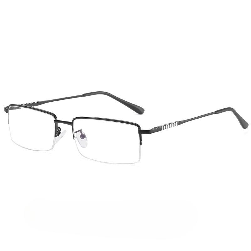 Metal Half-rim Myopia Glasses Frame for Men, Anti-blue Light, Ultra-light Small Frame Computer Mirror, Business Eye Frame for Women