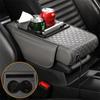 Portable Center Console Armrest Cushion PU Leather Car Armrest Pillow New Storage Box  Universal
