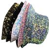 Для шляпы-ведра с пайетками Dazzle Color, многоцветной, подходящей ко всему, шляпы-ведра с широкими полями, крутой летней дышащей рыбацкой кепки, унисекс