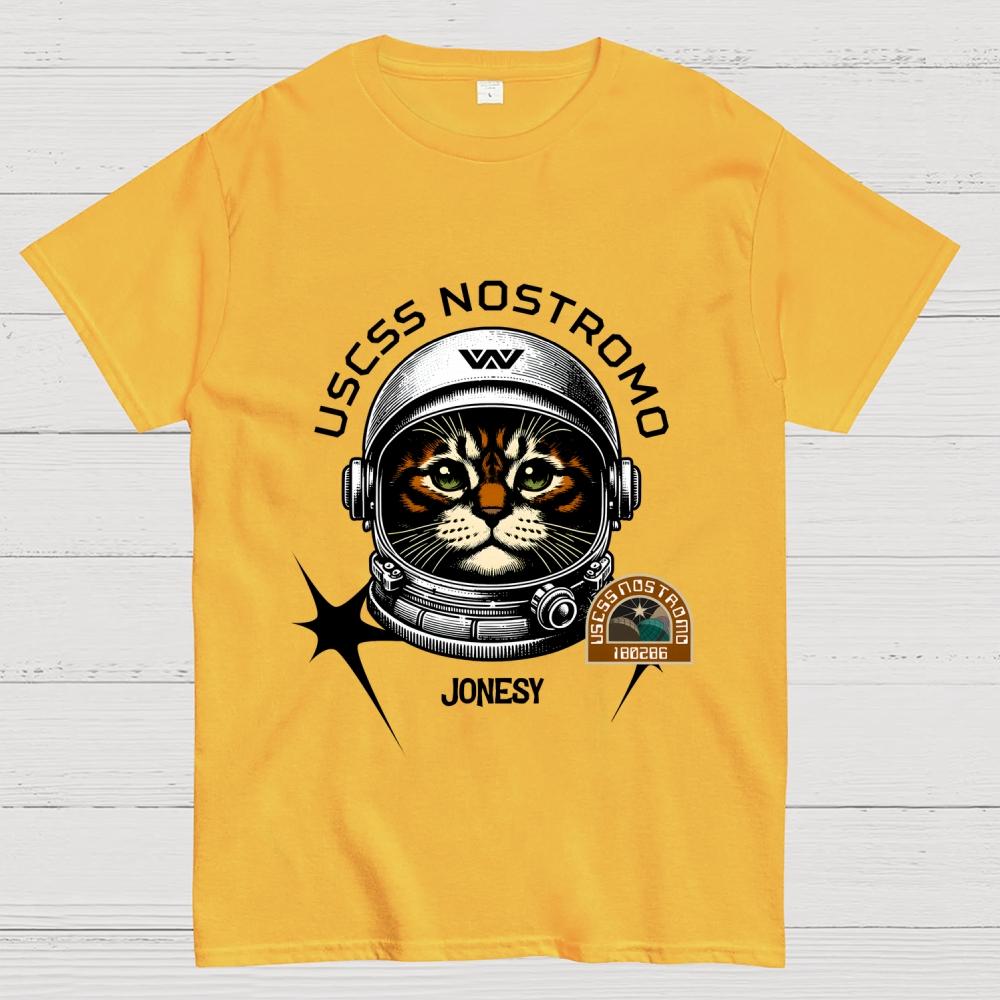 Jonesy The Space Cat Cotton Summer Casual Cool Loose T-Shirt