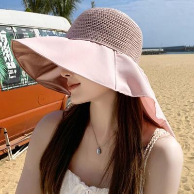 Летняя женская шляпа от солнца Защита от УФ Защита шеи Новая женская шляпа-ведро Для улицы