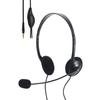 Elecom Wired Headset 4 Pole with Microphone Overhead Binaural Lightweight Small Windscreen with Volume Controller [Compatible with Some AI PCs] Black