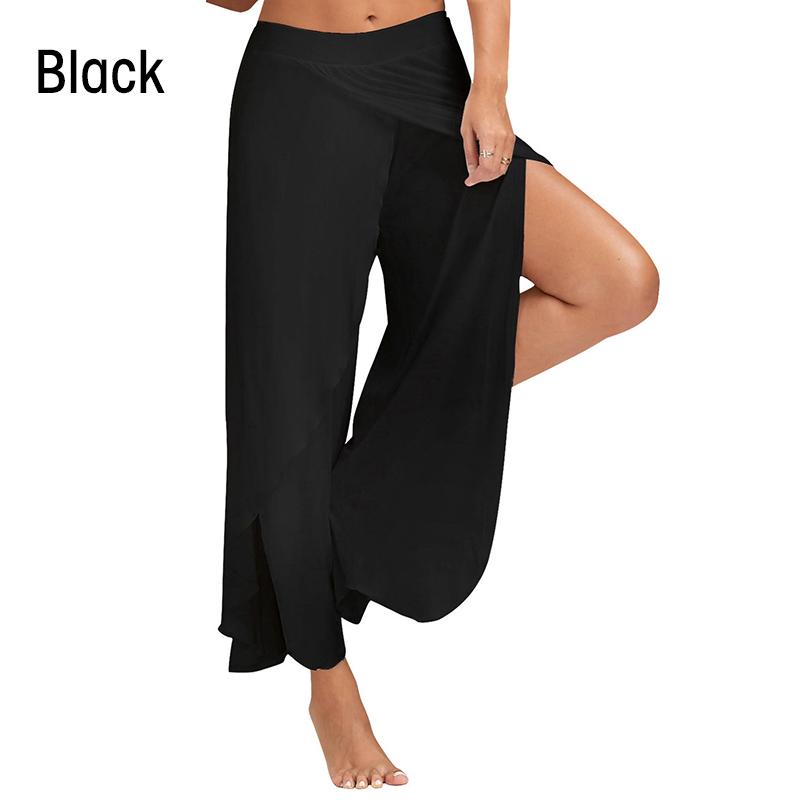 Женские повседневные брюки, свободные однотонные широкие брюки, спортивные штаны для йоги
