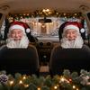 2Pcs Cartoon Seat Headrest Protectors Santa Claus Christmas Car Pillowcase  Gift for Car Lover