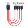 Универсальный кабель для зарядки Micro USB 4 в 1 USB 2.0 A Male на 4 Micro USB Male, Разветвитель Micro USB Кабель-шнур питания Адаптер