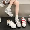 Shell Head Velcro Big Head Platform Breadboard Shoes Women's 2025 New Versatile Breathable Casual Sports Little White Shoes