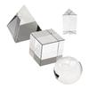 4 Pack K9 Optical Crystal Photography Prism Set,Include 55mm Ball,50mm Square and Triangular Prism, 60mm Optical Pyramid