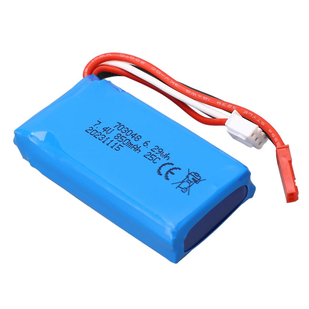 7.4V 850mAh Lithium Battery Professional Replacement RC Helicopter Battery For WLtoys V912V262V333V353BQ202 with JST Red Plug