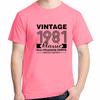 Vintage 1981 Funny Birthday Quotes Born In 1981 Fashion Graphic T Shirts Cotton Short Sleeve Tshirts High Quality Unisexs Clothes