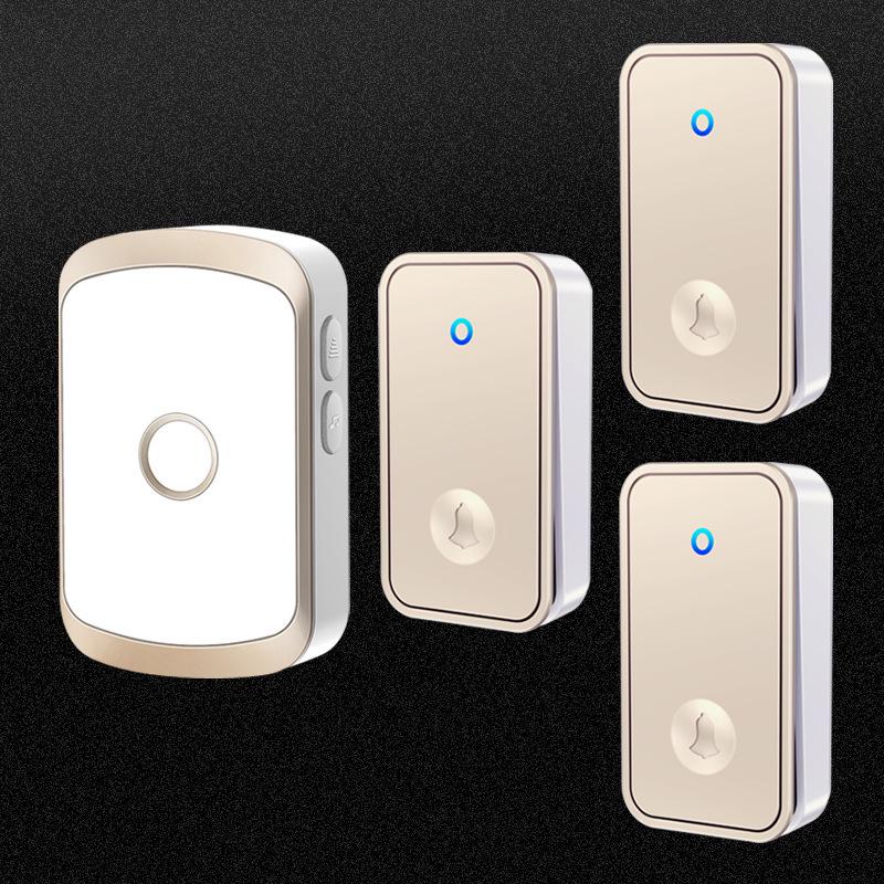 Wireless Self-Powered Doorbell with Remote Chime and Elderly Button, Three-in-One Design for Long-Distance Use