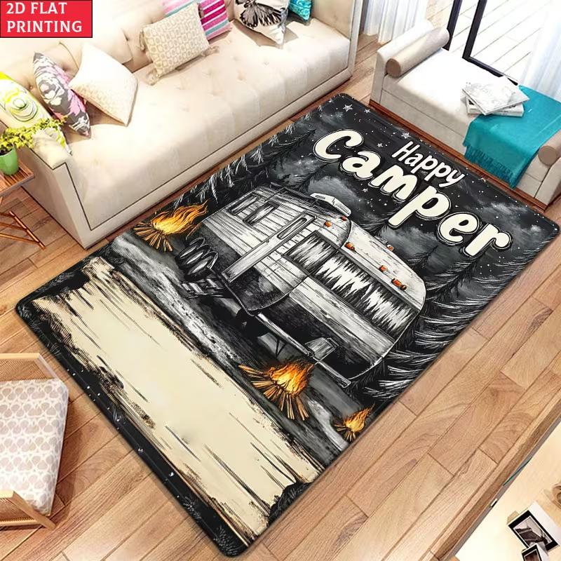 Pink Cowboy Boots and Hat Area Rug Western Floral Print Carpet Boho Cowgirl Home Decor Floor Mat for Living Room Bedroom